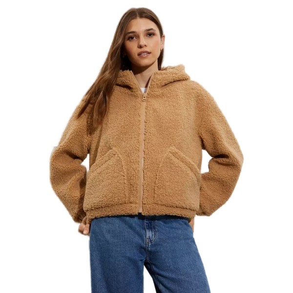 Dorothy Perkins Dam/Dam Teddy Fleece Short Coat XL Camel Camel XL