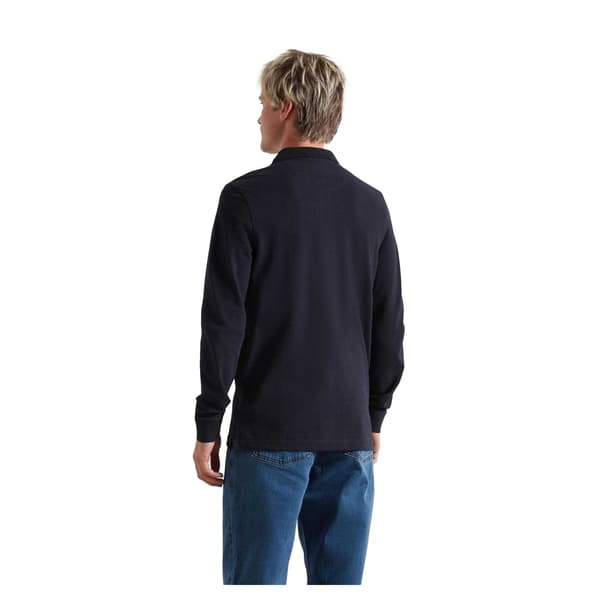 Farah Herr bomullsblandning långärmad pikétröja L True Navy True Navy L