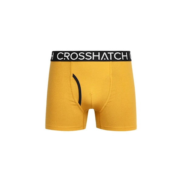 Crosshatch Lynol Boxershorts för män (3-pack) M Gul Yellow M