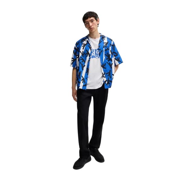 Hugo Herr Repeat Logo Regular T-shirt L Vit White L