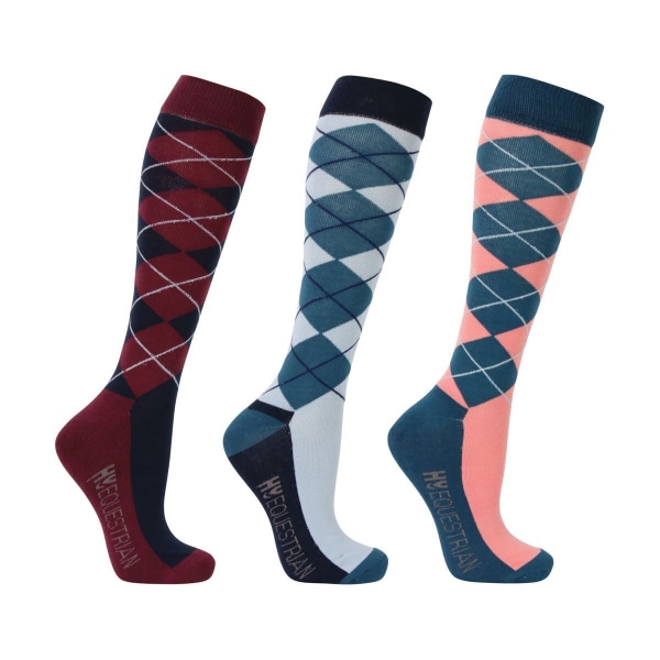Hy Dam/Dam Synergy Argyle Boot Socks 4 UK-8 UK Multicolou Multicoloured 4 UK-8 UK