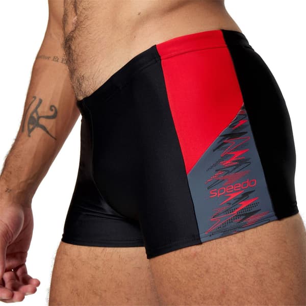 Speedo Herr Dive Aquashort Badbyxor M Svart/Röd Black/Red M
