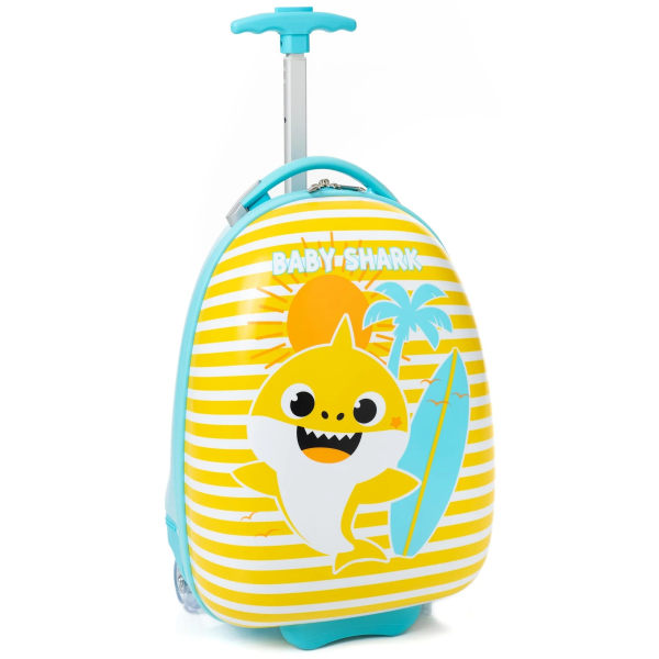 Baby Shark Barn-/Barnrandig 2-hjuls resväska One Size B Blue/Yellow One Size