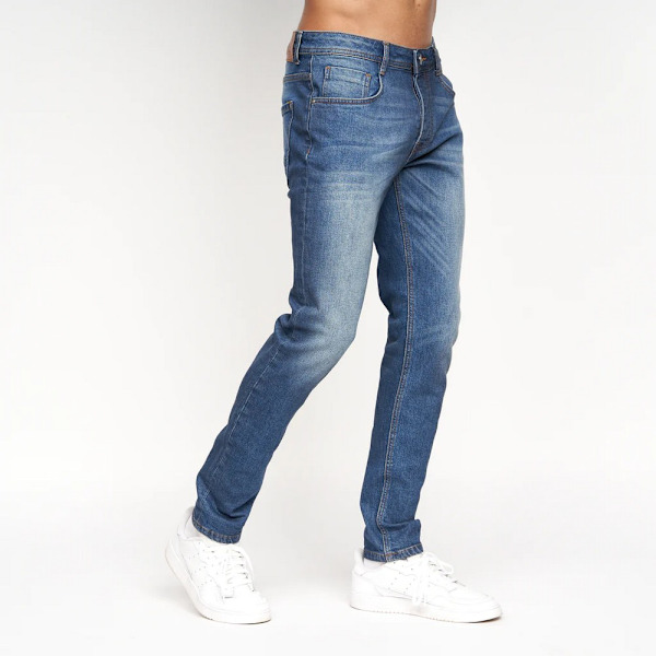 Crosshatch Sheldons Slim Jeans 38L Stone Wash för män Stone Wash 38L
