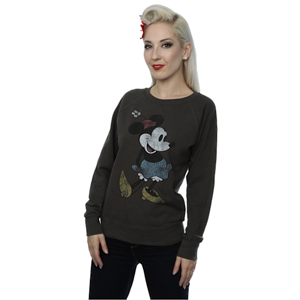 Disney Dam/Damer Klassisk Minnie Mouse Heather Sweatshirt S Light Graphite S