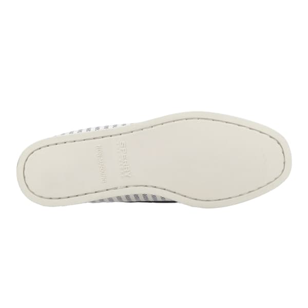 Sperry Dam/Dam Äkta Original Läder Båtskor 6.5 White/Navy 6.5 UK