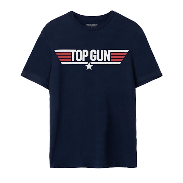 Top Gun Maverick Logo T-shirt med tryck på ryggen, blå, storlek S Blue S