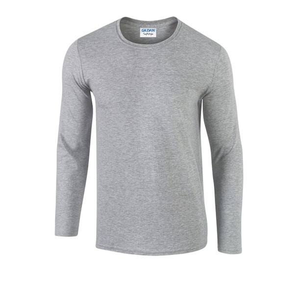 Gildan Unisex Adult Softstyle Polycotton Long-Sleeved T-Shirt S Sports Grey S