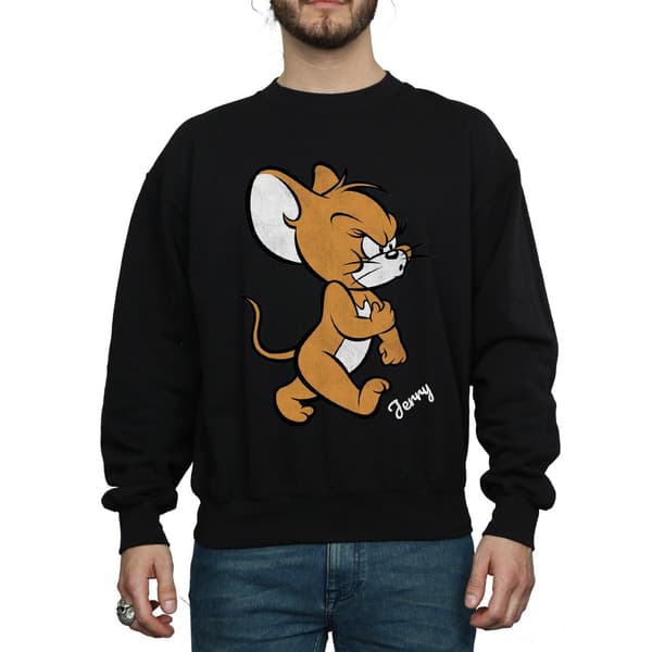 Tom and Jerry Herr Tröja Angry Mouse Bomull M Svart Black M