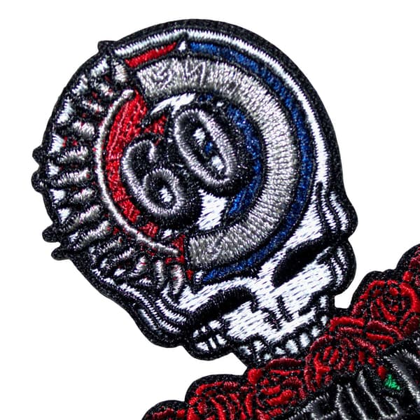 Grateful Dead 60-årsjubileum Logotyp Vävd Dödskalle Stryk På Patch O Multicoloured One Size