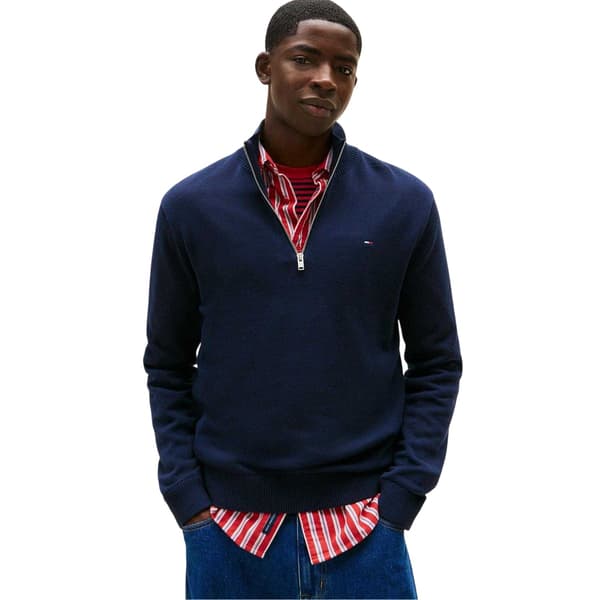 Tommy Jeans Herr Essential Quarter Zip Sweatshirt XL Night Navy Night Navy XL