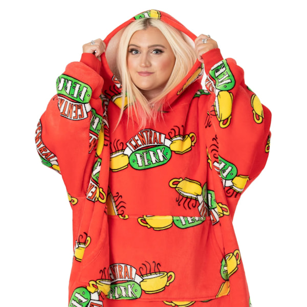 Friends Unisex Vuxen Oversized Hoodiefilt En Storlek Röd Red One Size