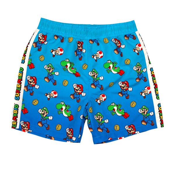 Super Mario Badshorts för pojkar 11-12 år Blå/Grön/Röd Blue/Green/Red 11-12 Years