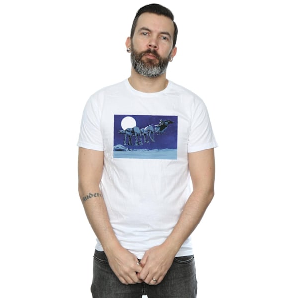 Star Wars Jul AT-AT Sleigh T-shirt M Vit White M