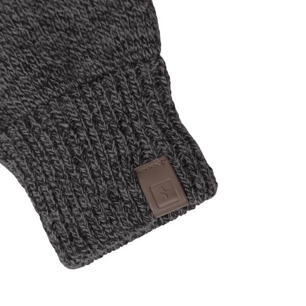 Mountain Warehouse Mens Compass Knitted Gloves One Size Black Black One Size