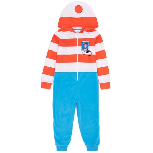Var är Wally? Barn/Barn Kostym Pyjamas 9-10 År Blå/ Blue/Red 9-10 Years