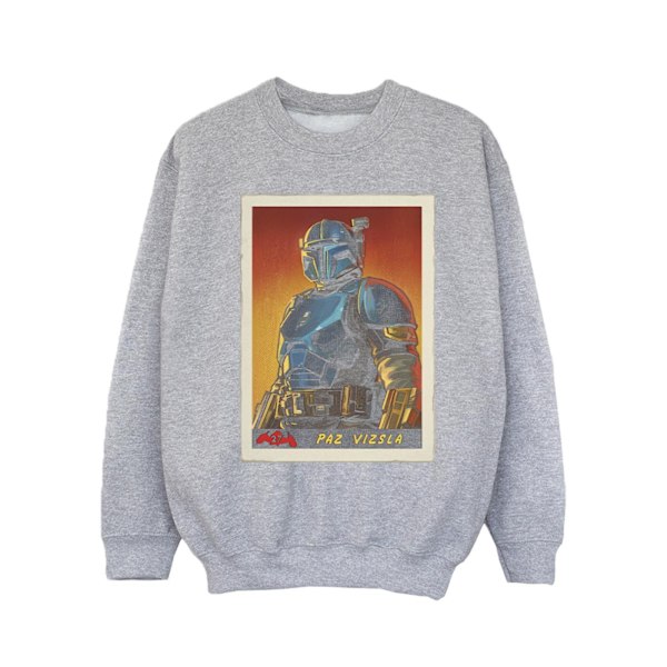 Star Wars Girls The Mandalorian Paz Vizla Card Sweatshirt 9-11 Sports Grey 9-11 Years