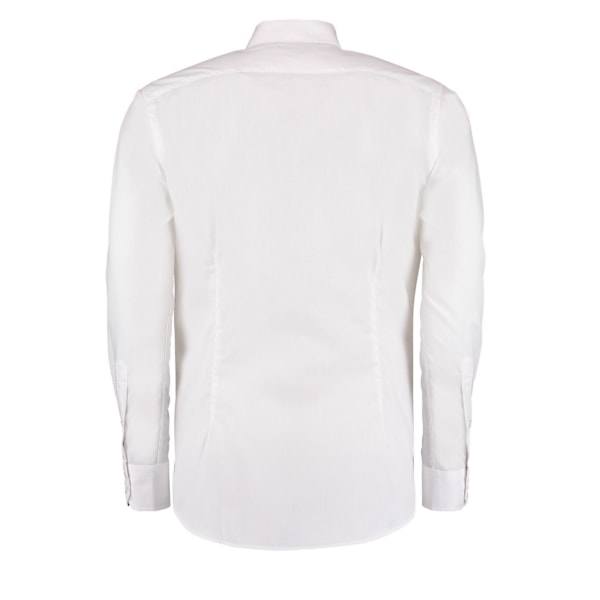 Kustom Kit Herr Slim Långärmad Business Skjorta 15.5in Vit White 15.5in