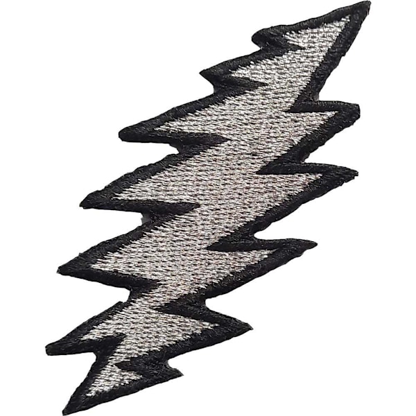 Grateful Dead Lightning Bolt Strykjärnsmärke En Storlek Grå/Svart Grey/Black One Size