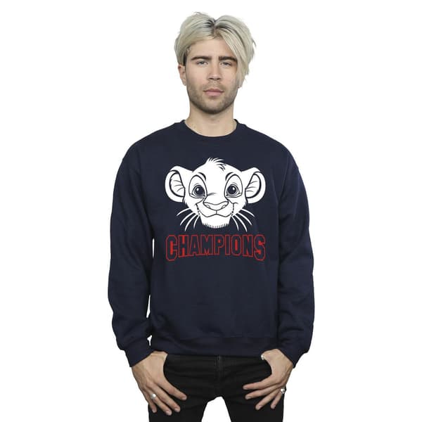 Disney Herr The Lion King Simba Face Champion Sweatshirt M Marinblå Navy Blue M