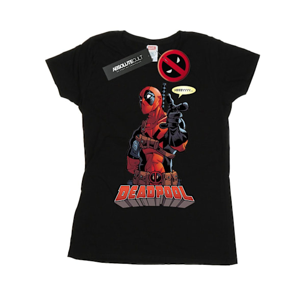 Marvel Dam/Kvinnor Deadpool Hey You Bomull T-shirt S Svart Black S