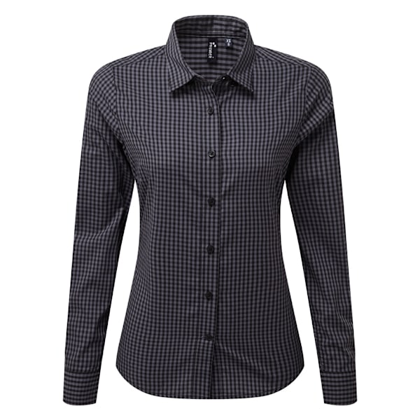 Premier Dam/Dam Maxton Check Långärmad Skjorta S Stål/Svart Steel/Black S