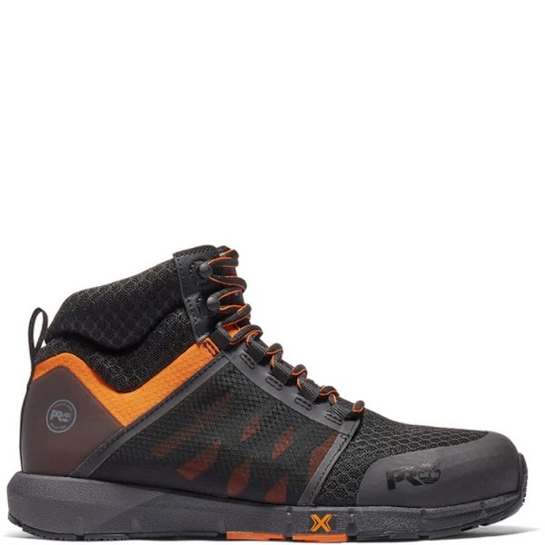 Timberland Pro Mens Radius Non Marking Ankle Boots 10 UK Svart/ Black/Orange 10 UK