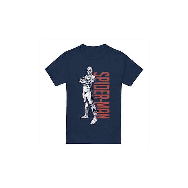 Spider-Man Herr Hero Stance T-Shirt S Marinblå Navy S