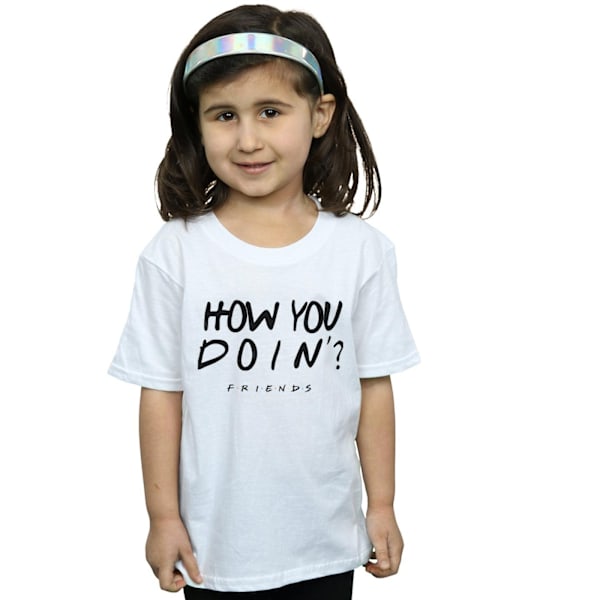 Friends Girls How You Doin? Bomull T-shirt 7-8 år Vit White 7-8 Years