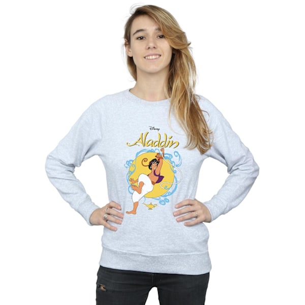 Disney Dam/Kvinnor Aladdin Repgunga Sweatshirt L Sports Grå Sports Grey L