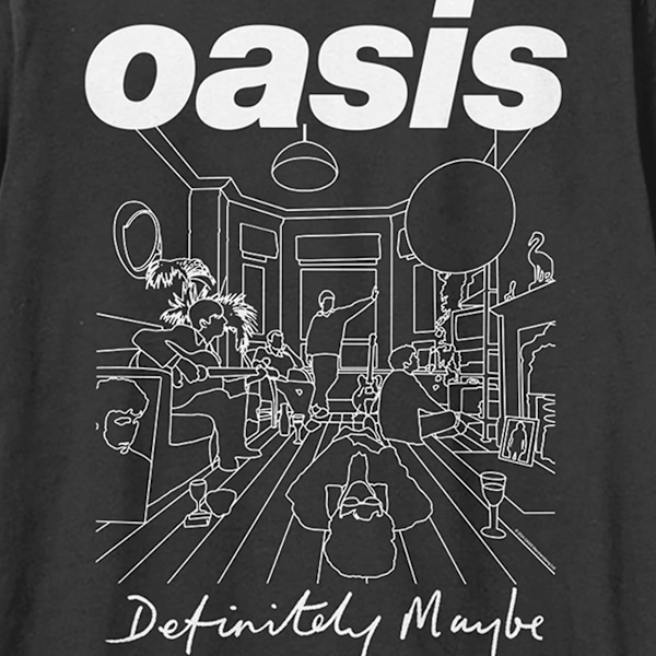 Amplified Unisex Vuxen Definitely Maybe Oasis T-Shirt M Kolgrå Charcoal M