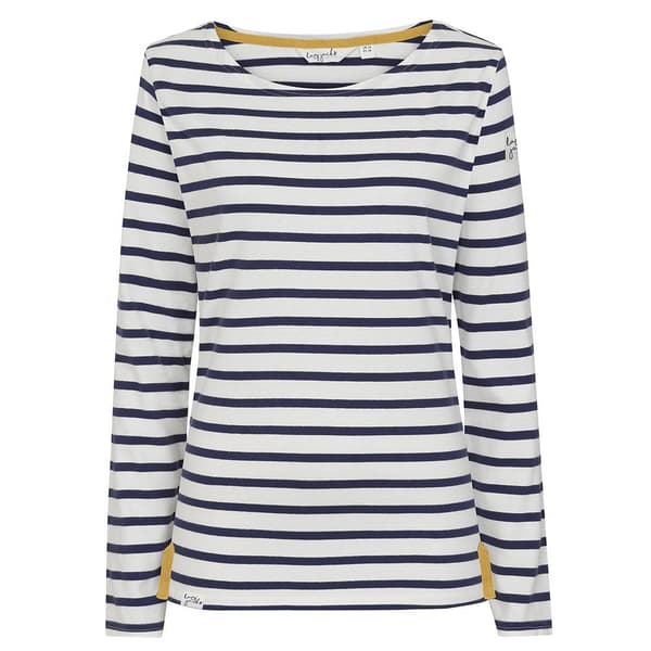 Lazy Jacks Dam/Dam Randig Breton Topp L Kritvit Chalk L
