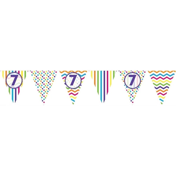 Kreativt festpapper mönstrat 7-årsbunting One Size Mu Multicoloured One Size