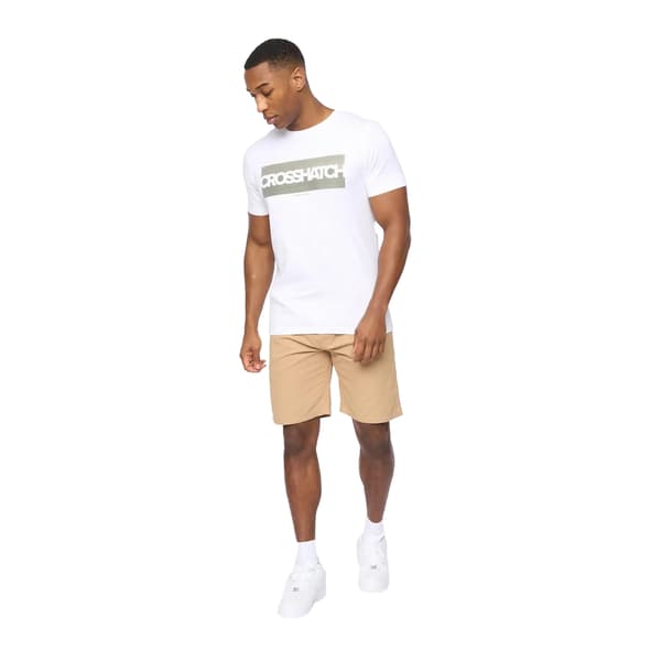 Crosshatch Herr Blansmoore Elastiska Vanliga Fritidsshorts XL Stone XL