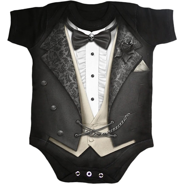 Spiral Direct Baby Tuxed Sleepsuit 6-9 månader Svart Black 6-9 Months