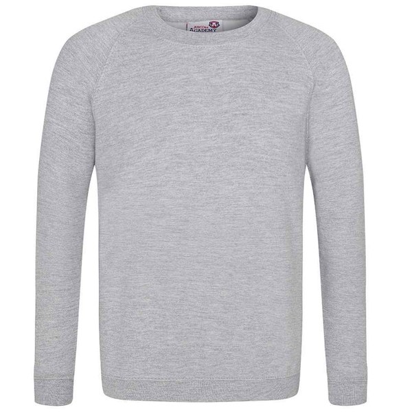 Awdis Barn/Barn Akademi Raglan Sweatshirt 3-4 År Grå Grey 3-4 Years