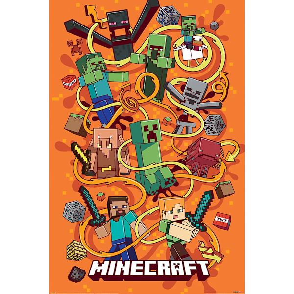Minecraft Funtage Poster 91cm x 61cm Multifärgad Multicoloured 91cm x 61cm