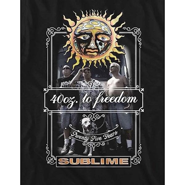 Sublime Unisex Adult 25 Years Cotton T-Shirt M Svart Black M