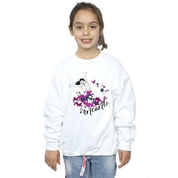 Disney Girls Encanto Mirabel Blomm Sweatshirt 5-6 År Vit White 5-6 Years