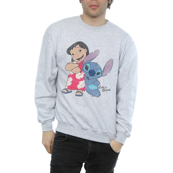 Disney Herr Lilo And Stitch Klassisk Sweatshirt M Sports Grey Sports Grey M