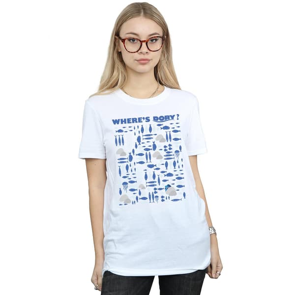 Disney Dam/Kvinnor Hitta Doris Var är Doris? Bomulls Boyfrien White 3XL
