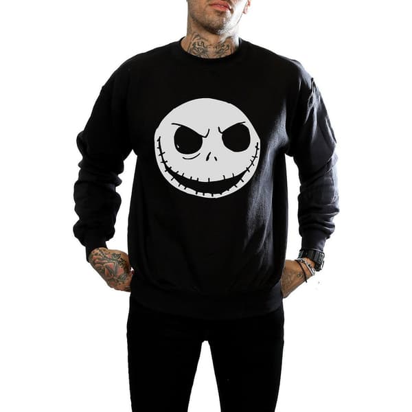 Nightmare Before Christmas Jack Skellington Bomullströja för män Black M
