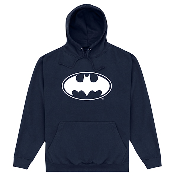 Batman Unisex Vuxen Monokrom Logotyp Hoodie M Marinblå Navy Blue M