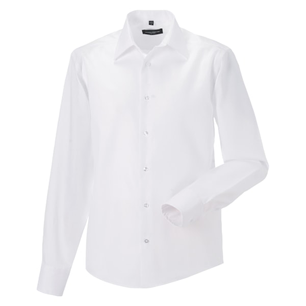 Russell Collection Herr Långärmad Skräddarsydd Ultimate Non-Iron White 15.5inch
