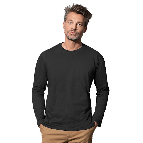 Stedman Classic Long Sleeved Tee XL Black Opal för män Black Opal XL