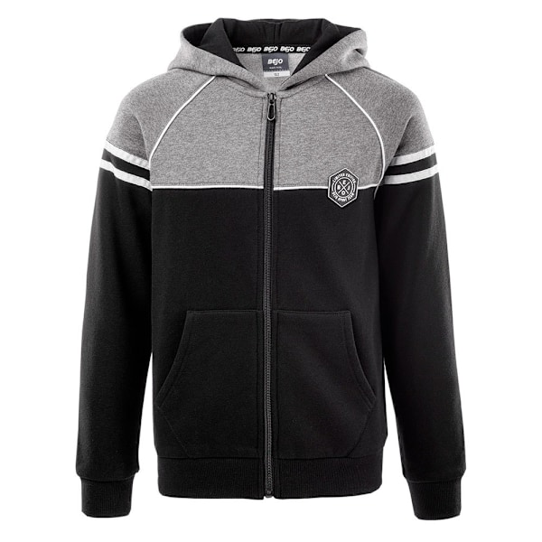 Bejo Boys Tamis II Logo Full Zip Hoodie 11 år Svart/Grå Melange Black/Grey Melange 11 Years