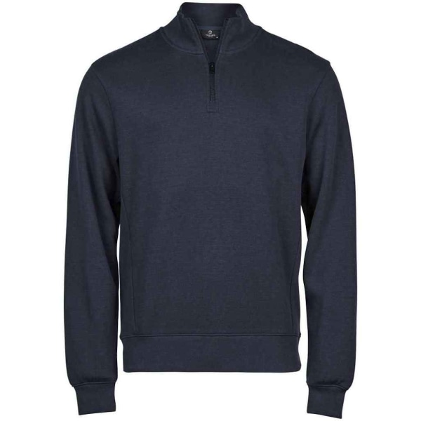 Tee Jays Herr Ribber Interlock Half Zip Sweatshirt XXL Marinblå Navy XXL