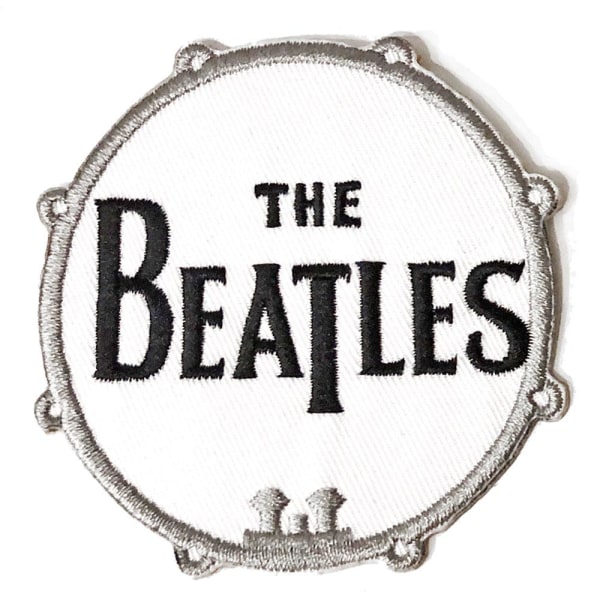 The Beatles Drum Logo Stryk på Patch One Size Svart/Vit/Silver Black/White/Silver One Size
