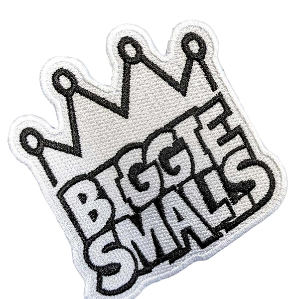 Biggie Smalls Vävd Crown Logo Strykjärnslapp En Storlek Vit White One Size