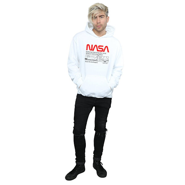 NASA Herr Space Shuttle Hoodie L Vit White L